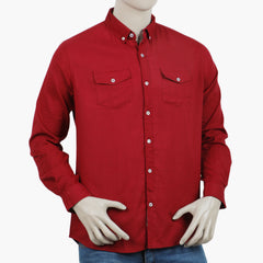 Eminent Men's Casual Full Sleeves Shirt - Maroon