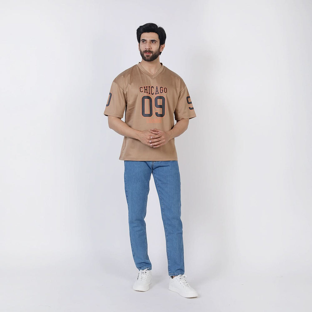 Eminent Men's Half Sleeves Printed T-Shirt - Light Brown, Men's T-Shirts & Polos, Eminent, Chase Value