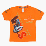 Boys Half Sleeves T-Shirt - Orange, Boys T-Shirts, Chase Value, Chase Value