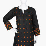 Women's Chambray 2 Pcs Suit - Black, Women Shalwar Suits, Chase Value, Chase Value