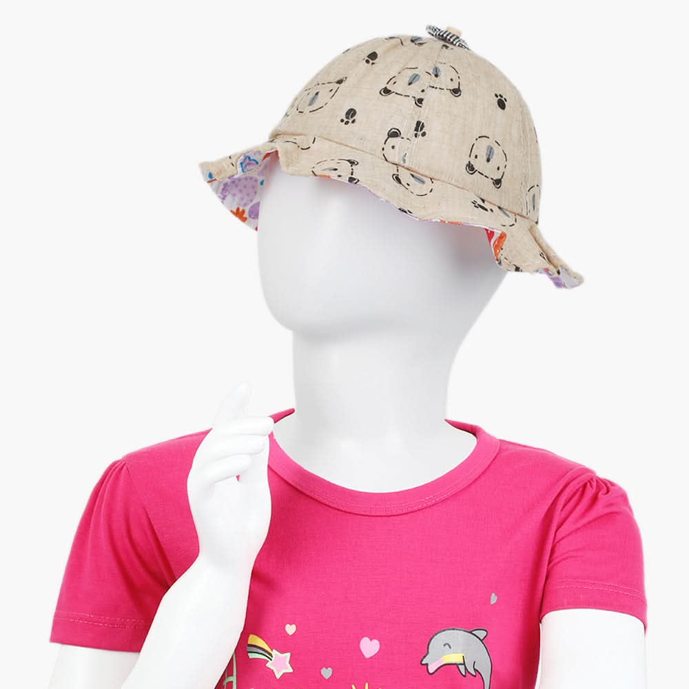 Girls Floppy Cap - Light Brown, Girls Caps & Hats, Chase Value, Chase Value