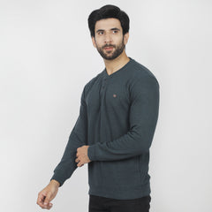 Men's Full Sleeves T-Shirt - Steel Green