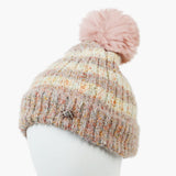 Women's Woolen Striper Cap - Tea Pink, Women Hats & Caps, Chase Value, Chase Value