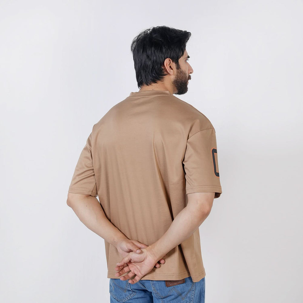 Eminent Men's Half Sleeves Printed T-Shirt - Light Brown, Men's T-Shirts & Polos, Eminent, Chase Value