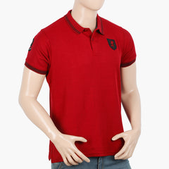 Men's Half Sleeves Polo T-Shirt - Red, Men's T-Shirts & Polos, Chase Value, Chase Value