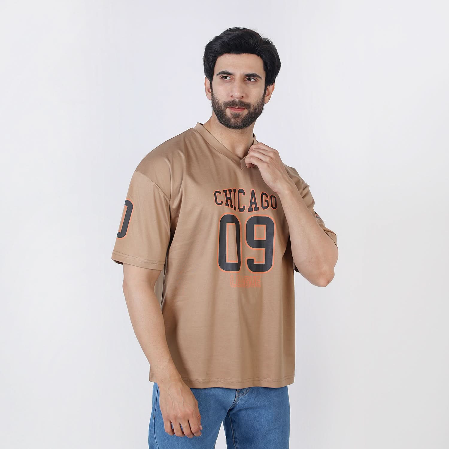 Eminent Men's Half Sleeves Printed T-Shirt - Light Brown, Men's T-Shirts & Polos, Eminent, Chase Value