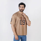 Eminent Men's Half Sleeves Printed T-Shirt - Light Brown, Men's T-Shirts & Polos, Eminent, Chase Value