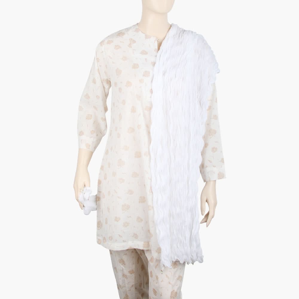 Women's Chiffon Dupatta - White, Women Dupatta, Chase Value, Chase Value