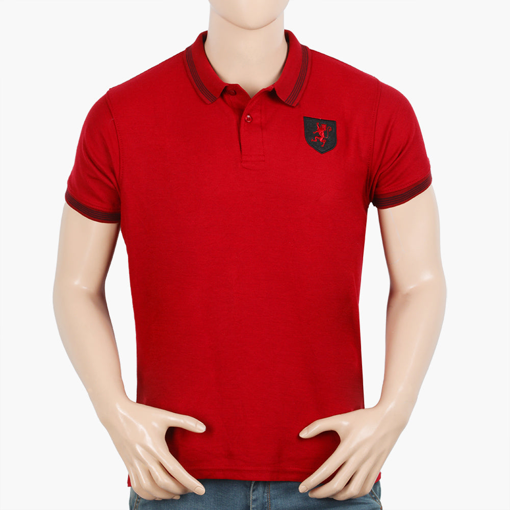 Men's Half Sleeves Polo T-Shirt - Red, Men's T-Shirts & Polos, Chase Value, Chase Value