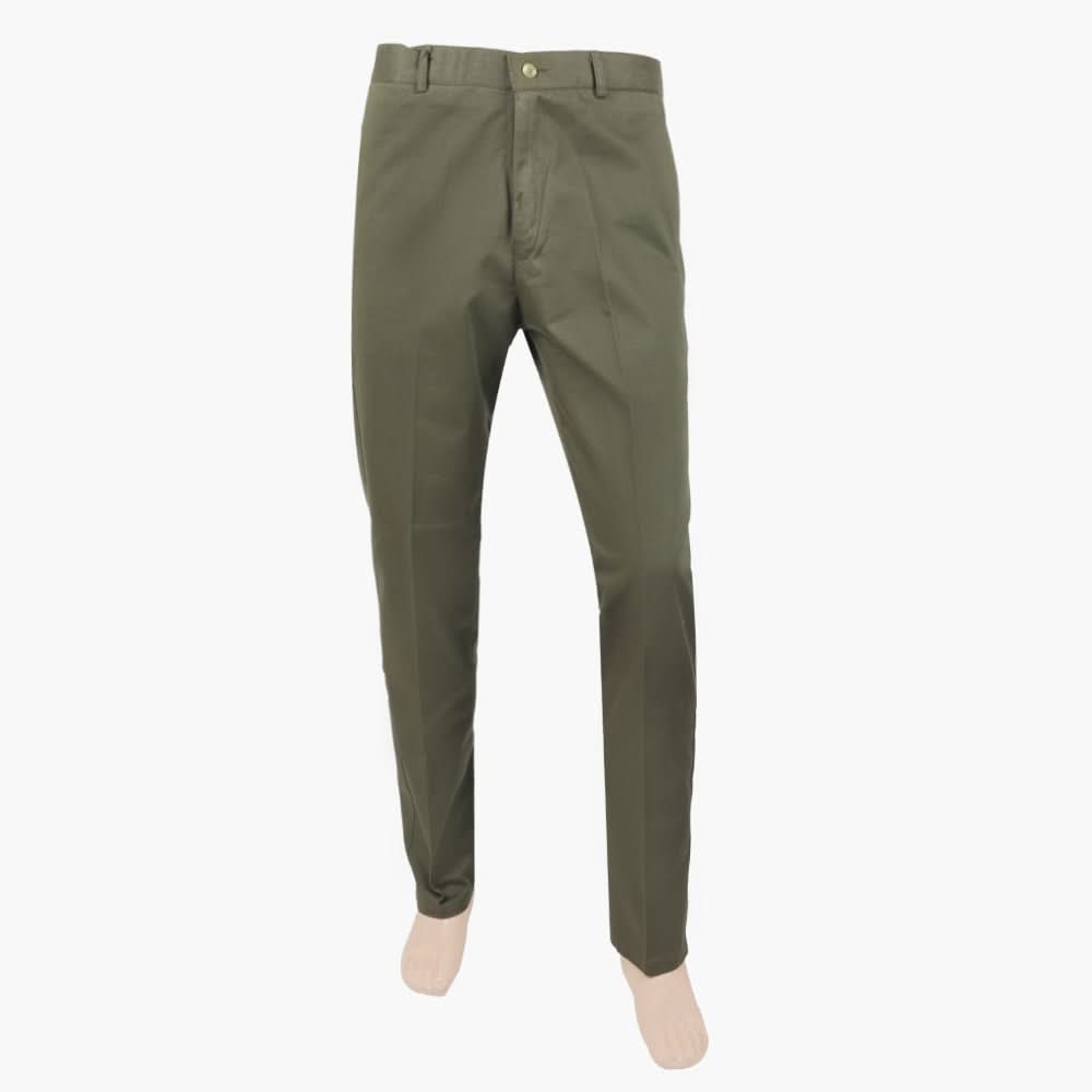 Men's Cotton Dress Pant - Olive Green, Men's Casual Pants & Jeans, Chase Value, Chase Value