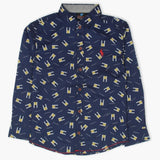 Boys Full Sleeves Shirt - Dark Blue, Boys Shirts, Chase Value, Chase Value