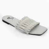 Girls Slipper - White, Girls Slippers, Chase Value, Chase Value