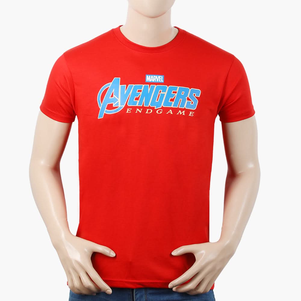 Men's Half Sleeves T-Shirt - Red, Men's T-Shirts & Polos, Chase Value, Chase Value