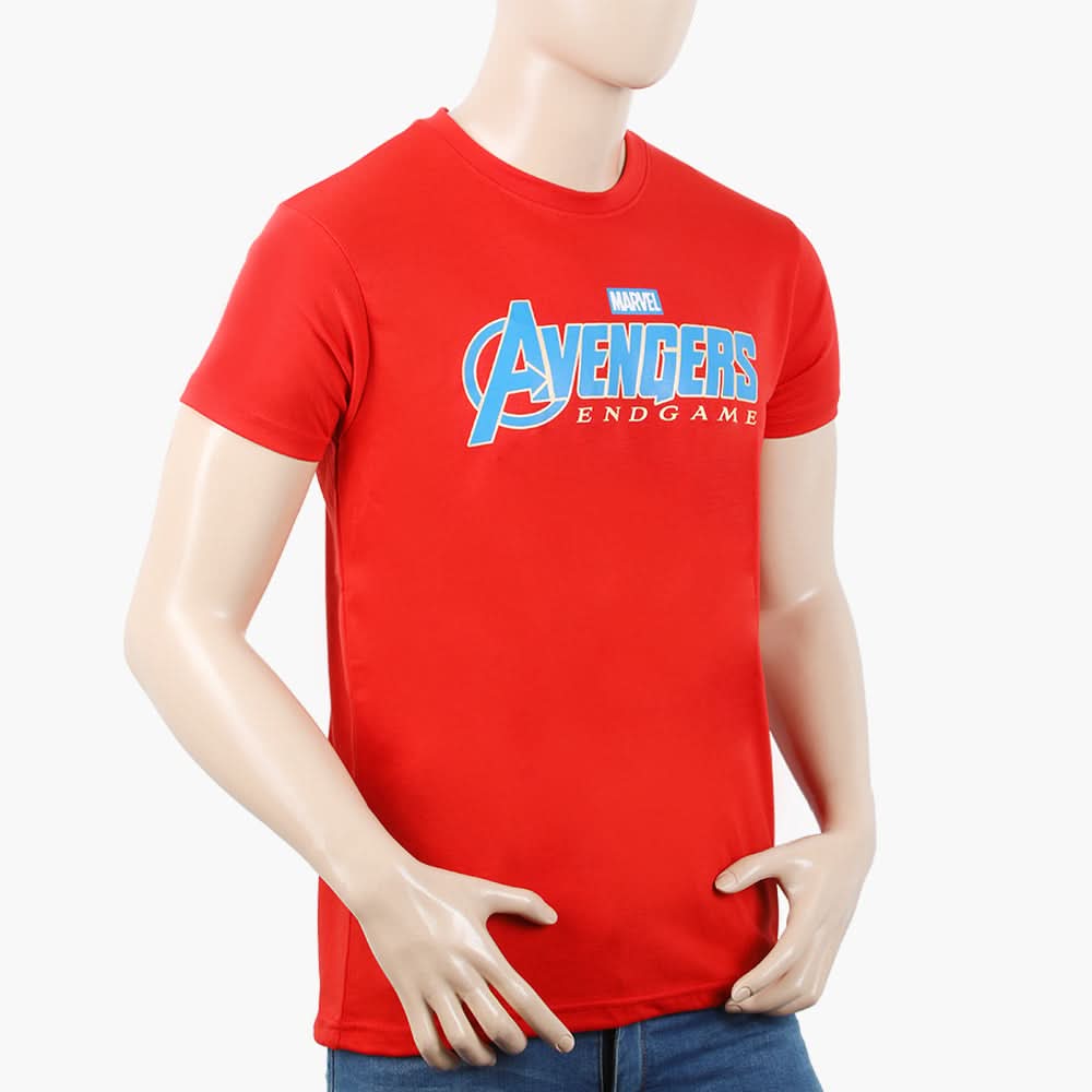 Men's Half Sleeves T-Shirt - Red, Men's T-Shirts & Polos, Chase Value, Chase Value