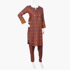Women's Chambray 2 Pcs Suit - Rust, Women Shalwar Suits, Chase Value, Chase Value