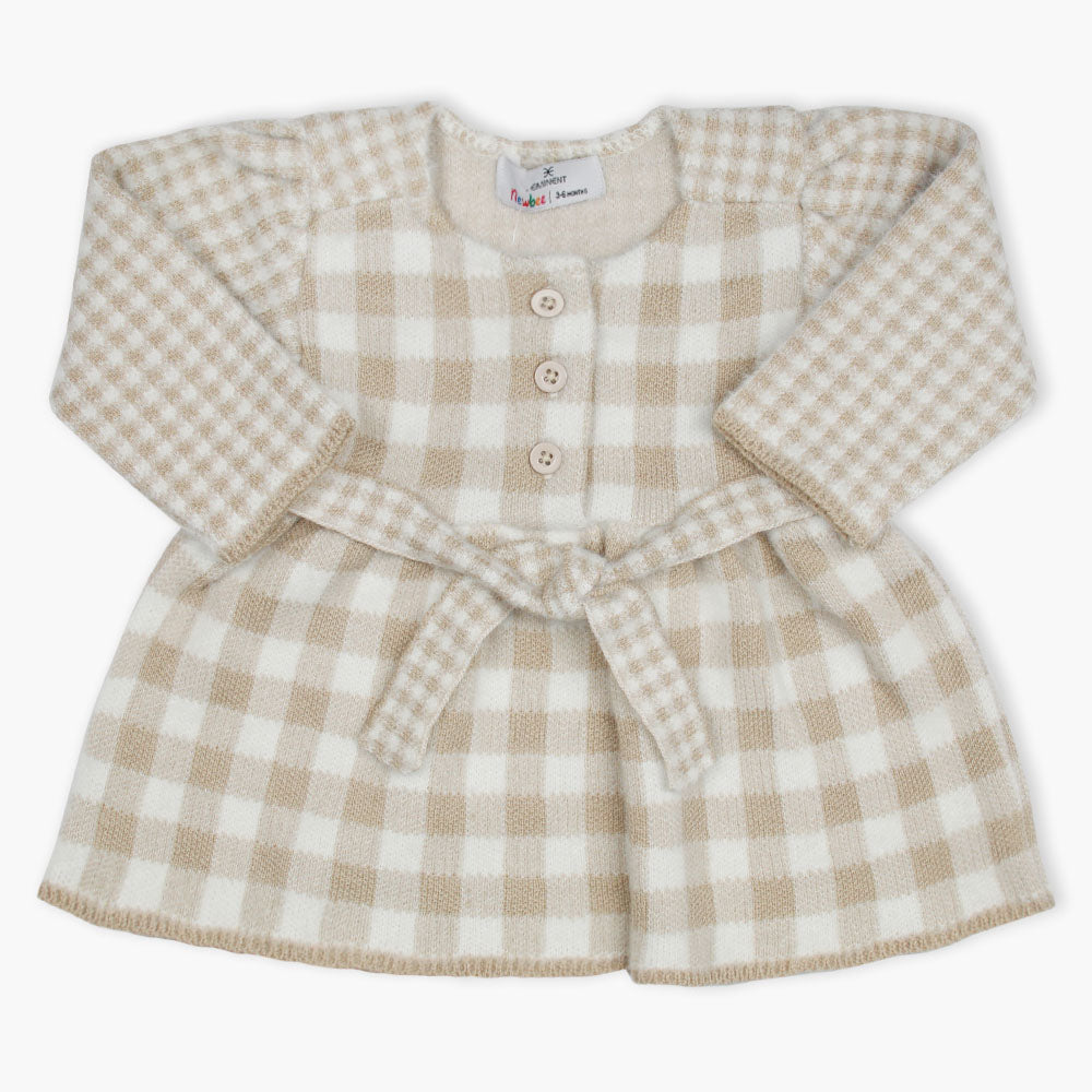 Newborn Girls Sweater - Off White, Newborn Girls Winterwear, Chase Value, Chase Value