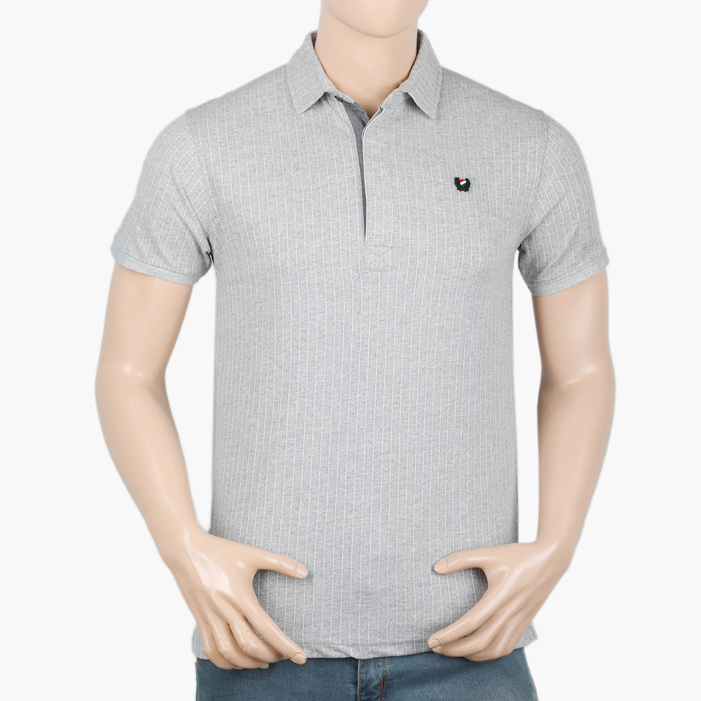 Men's Half Sleeves Polo T-Shirt - Light Grey, Men's T-Shirts & Polos, Chase Value, Chase Value