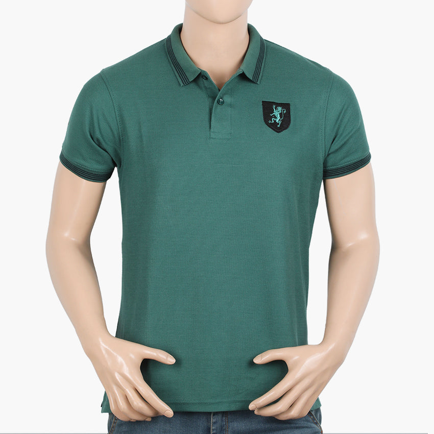 Men's Half Sleeves Polo T-Shirt - Green, Men's T-Shirts & Polos, Chase Value, Chase Value
