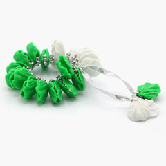 Women's Azadi Bracelets - Green & White, Women Bangles & Bracelets, Chase Value, Chase Value