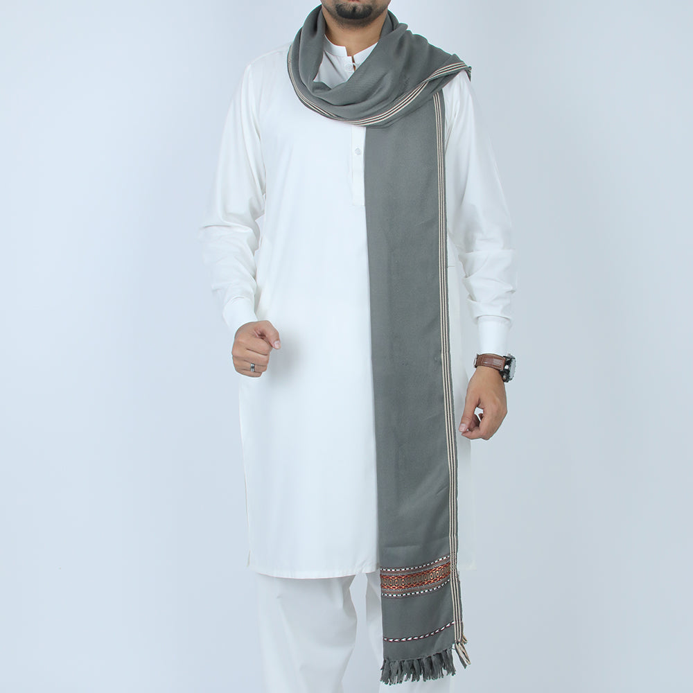 Men’s Winter Shawl - Grey, Men's Shawls & Mufflers, Chase Value, Chase Value