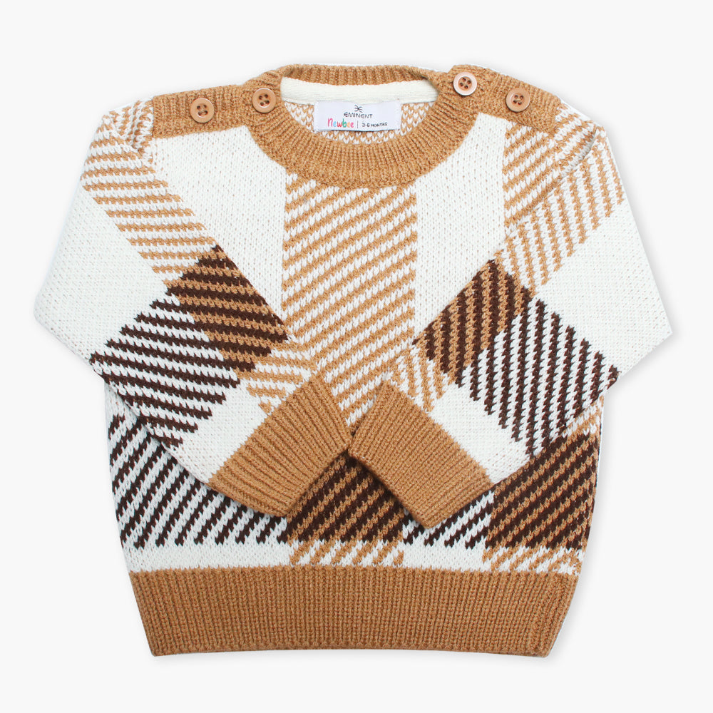 Newborn Boys Sweater - Brown, Newborn Boys Winterwear, Chase Value, Chase Value