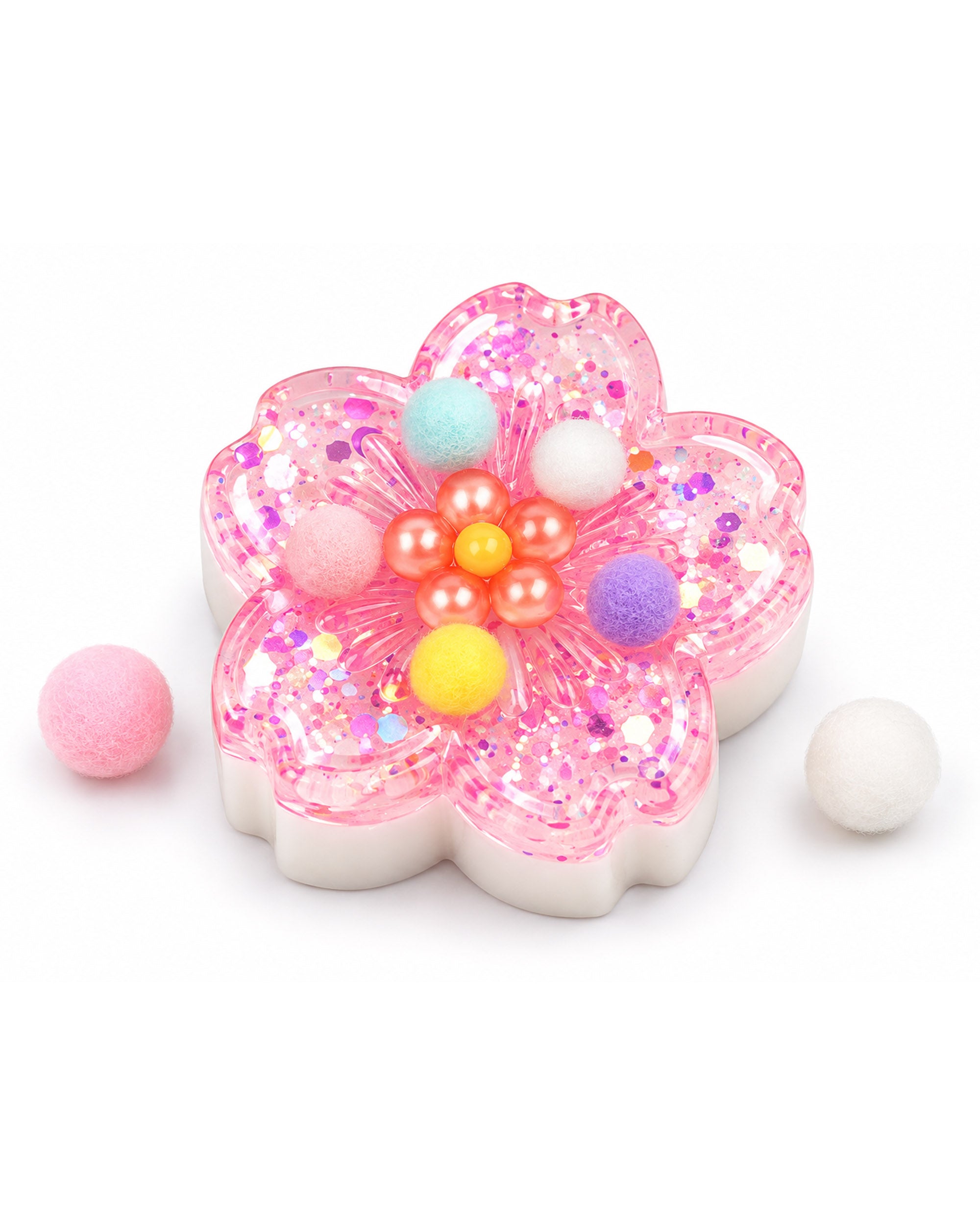 Cherry Blossom Glitter Squishy Toy