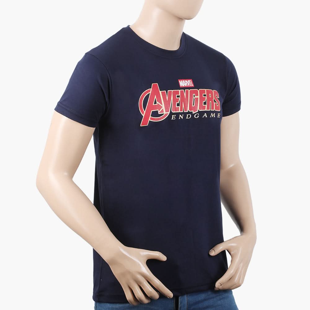 Men's Half Sleeves T-Shirt - Navy Blue, Men's T-Shirts & Polos, Chase Value, Chase Value