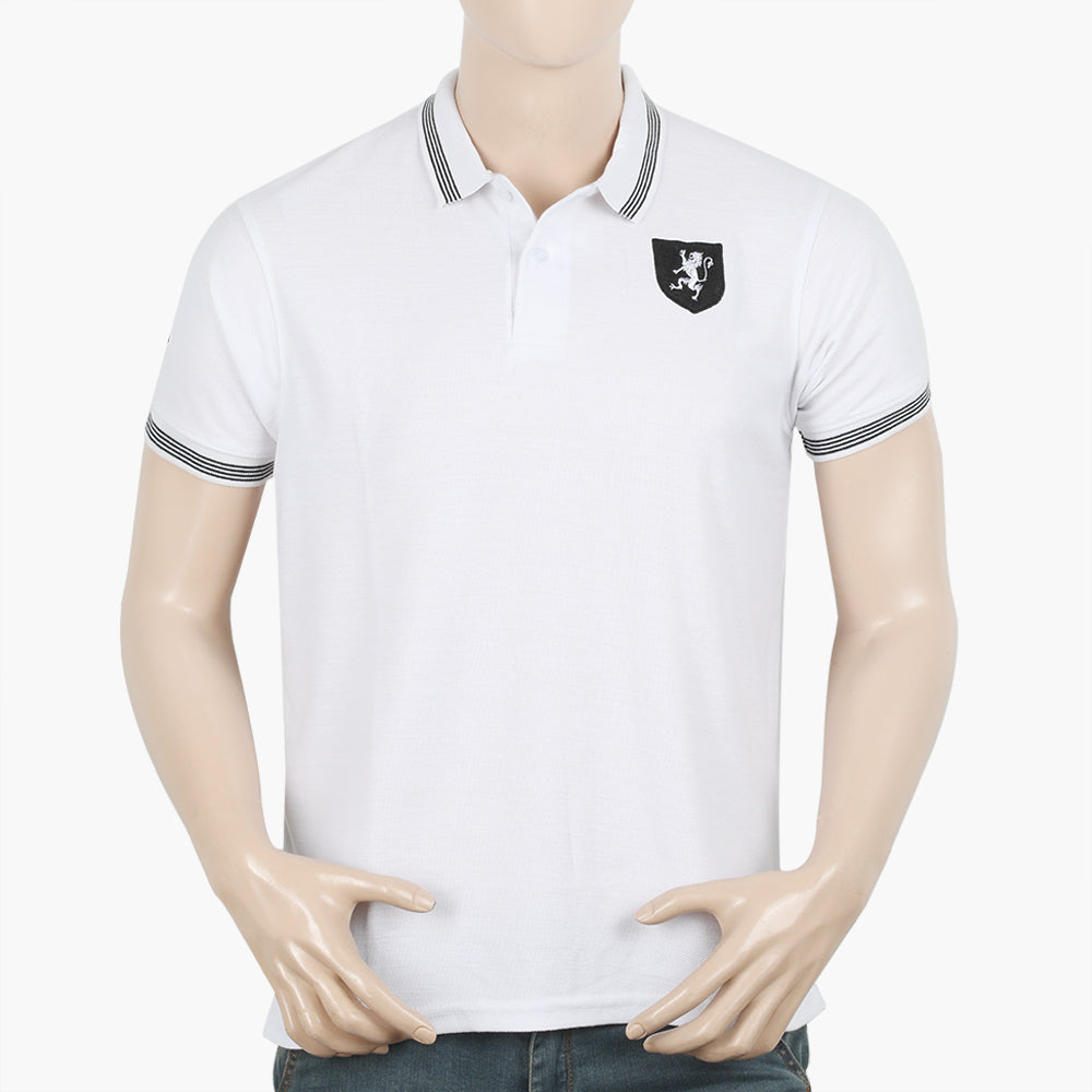 Men's Half Sleeves Polo T-Shirt - White, Men's T-Shirts & Polos, Chase Value, Chase Value