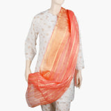 Women's Organza Stripe Dupatta - Peach, Women Dupatta, Chase Value, Chase Value