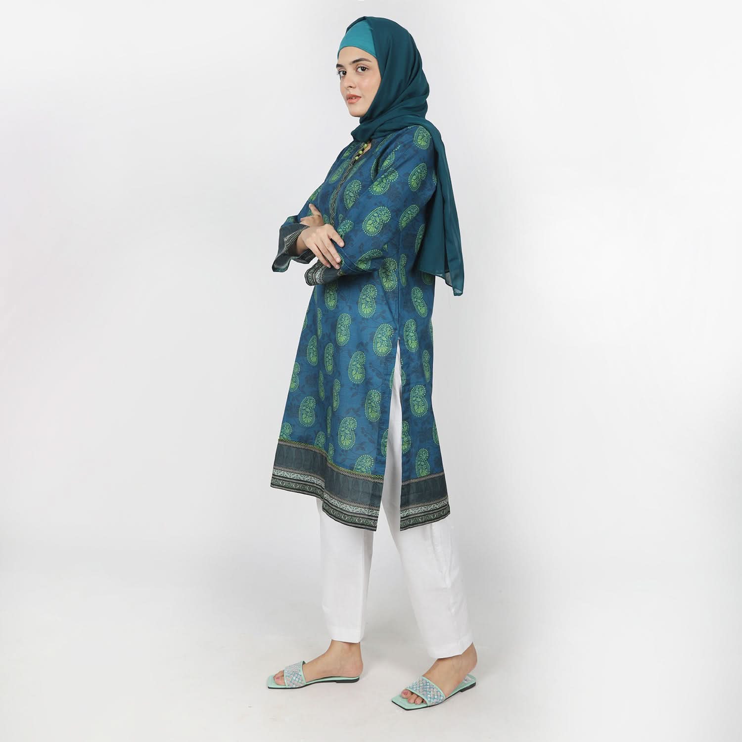 Eminent Women's Khaddar Kurti - Steel Blue, Women Ready Kurtis, Eminent, Chase Value