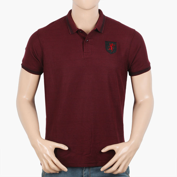 Men's Half Sleeves Polo T-Shirt - Maroon, Men's T-Shirts & Polos, Chase Value, Chase Value