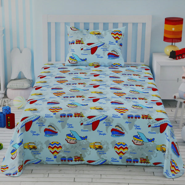 Kids Single Bed Sheet - DD4, Single Size Bed Sheet, Chase Value, Chase Value