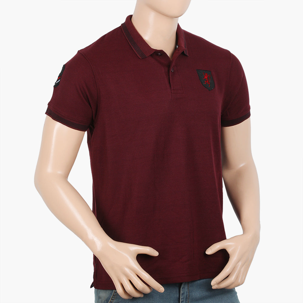 Men's Half Sleeves Polo T-Shirt - Maroon, Men's T-Shirts & Polos, Chase Value, Chase Value