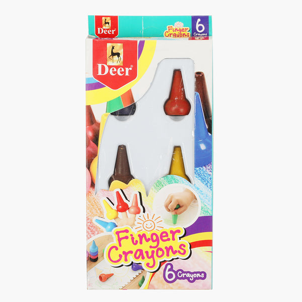Deer Finger Crayons Colour 6Pcs - Multi, Coloring Tools, Deer, Chase Value
