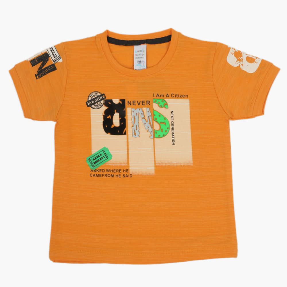 Boys Half Sleeves T-Shirt - Peach, Boys T-Shirts, Chase Value, Chase Value