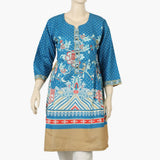 Women's Digital Printed Khaddar Stitched Frock - Multi Color, Women Ready Kurtis, Chase Value, Chase Value