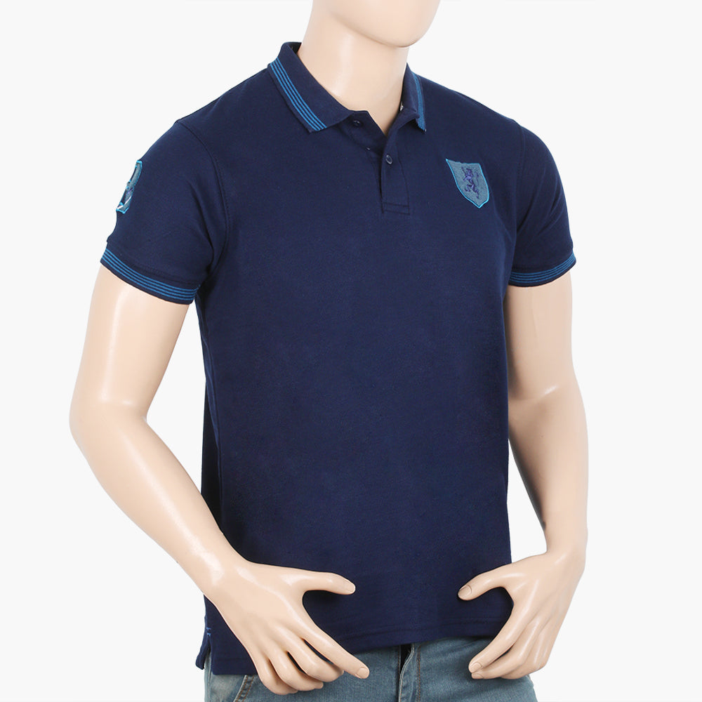 Men's Half Sleeves Polo T-Shirt - Navy Blue, Men's T-Shirts & Polos, Chase Value, Chase Value