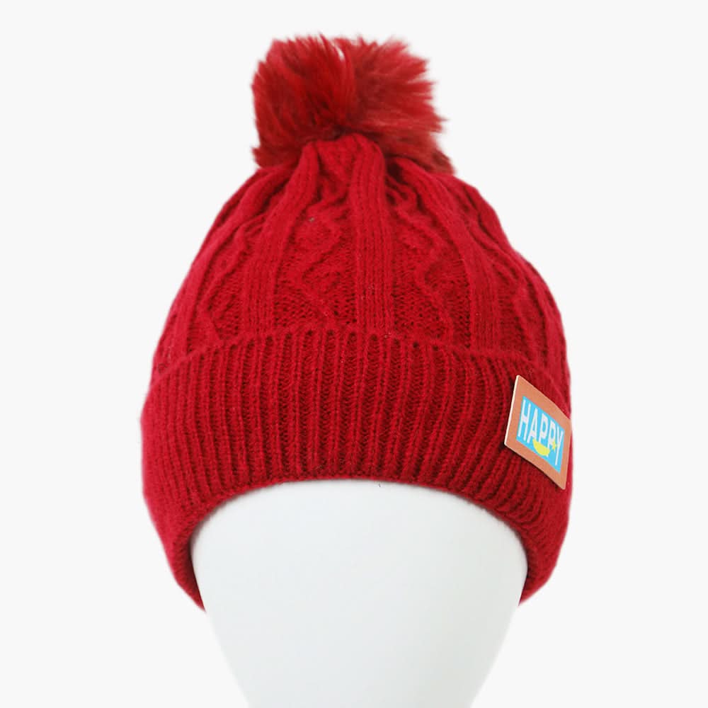 Women's Woolen Cap - Red, Women Hats & Caps, Chase Value, Chase Value