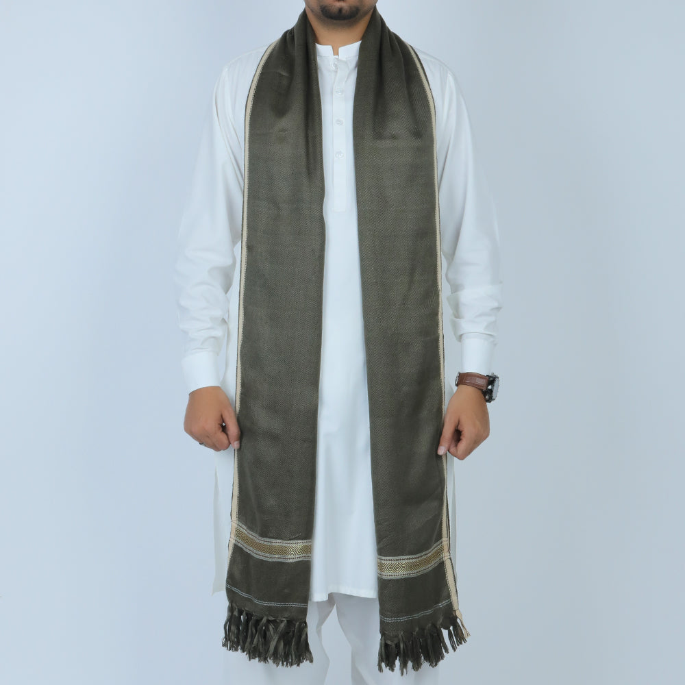 Men’s Winter Shawl - Dark Green, Men's Shawls & Mufflers, Chase Value, Chase Value