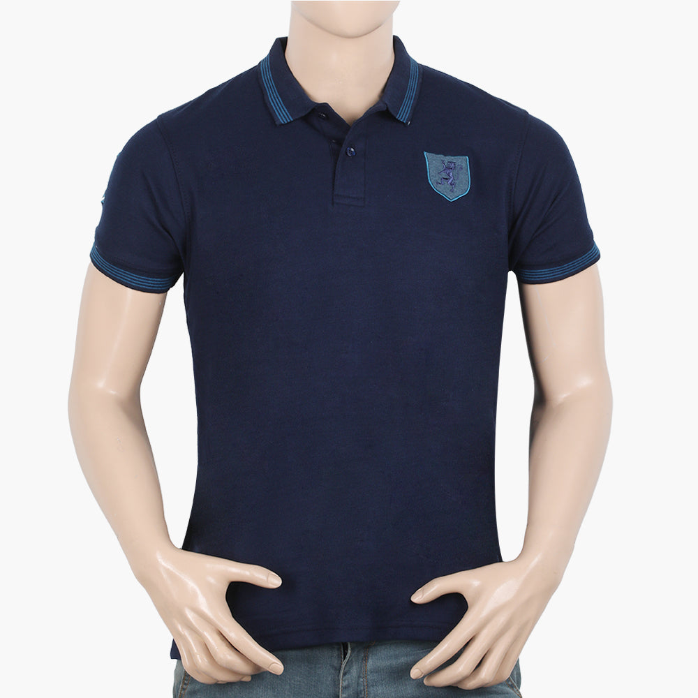 Men's Half Sleeves Polo T-Shirt - Navy Blue, Men's T-Shirts & Polos, Chase Value, Chase Value
