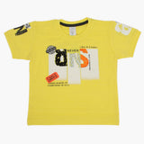 Boys Half Sleeves T-Shirt - Yellow, Boys T-Shirts, Chase Value, Chase Value