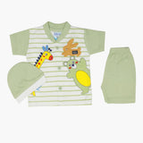 Newborn Boys Half Sleeves Suit - Green, Newborn Boys Sets & Suits, Chase Value, Chase Value