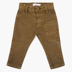 Eminent Newborn Boys Cotton Pant - Camel