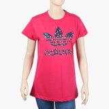 Women's T-Shirt - Fushia, Women T-Shirts & Tops, Chase Value, Chase Value