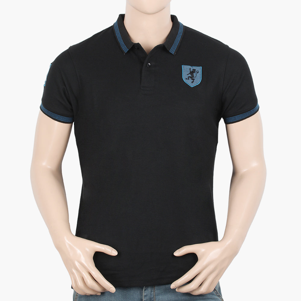 Men's Half Sleeves Polo T-Shirt - Black, Men's T-Shirts & Polos, Chase Value, Chase Value
