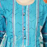 Women's Digital Printed Khaddar Stitched Frock - Multi Color, Women Ready Kurtis, Chase Value, Chase Value