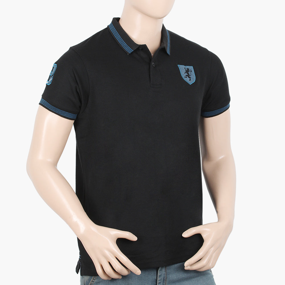 Men's Half Sleeves Polo T-Shirt - Black, Men's T-Shirts & Polos, Chase Value, Chase Value