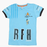 Boys Half Sleeves T-Shirt - Light Blue, Boys T-Shirts, Chase Value, Chase Value