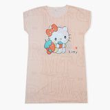 Women's Long Nighty T-Shirt - Peach, Women Night Suit, Chase Value, Chase Value