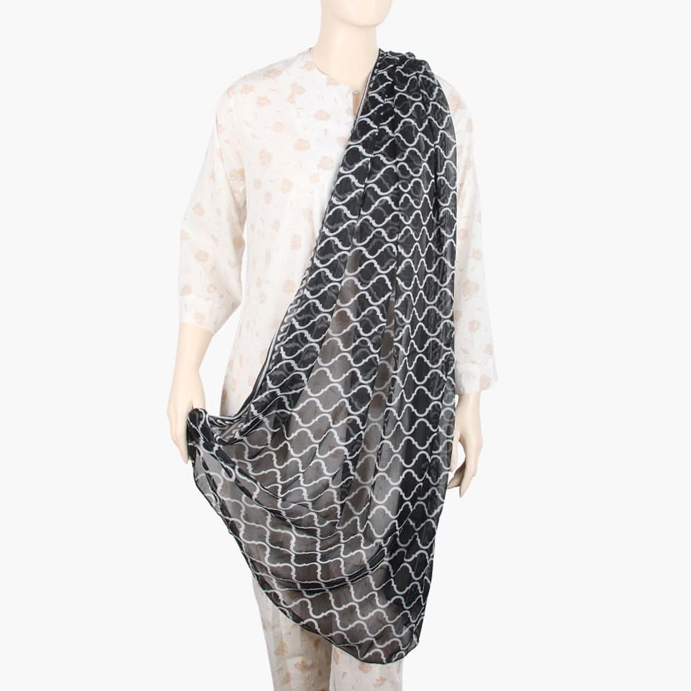Women's Chiffon Dupatta - Black, Women Dupatta, Chase Value, Chase Value